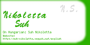 nikoletta suh business card